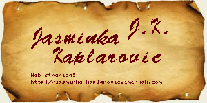 Jasminka Kaplarović vizit kartica